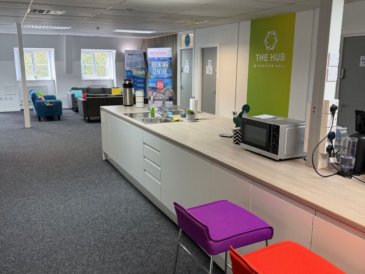 Coworking workspace at Eastham Hall